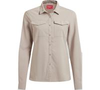 Craghoppers Nosilife Pro II Damen Blusen beige Größe XL Camping Klein verpackbar