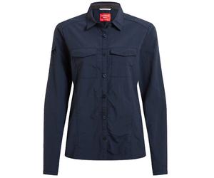 Craghoppers NosiLife Womens Adventure III Long Sleeved Shirt blue navy - Größe 8 UK Damen