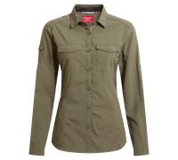 Craghoppers Bluse NosiLife Adventure III Langarm Damen Wild Olive Größe 38