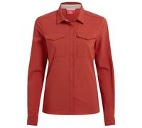 Craghoppers - Women's Nosilife Pro Langarm Bluse V - Bluse, Gr. M 38, rot (Cinnabar)