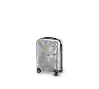 CRASH BAGGAGE - ICON CABIN, Hartpolycarbonat Koffer, Handgepäck, Trolley Abmessungen 55 x 40 x 22 cm, Fassungsvermögen 35 Liter, Silber Farbe
