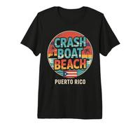 Crashboot Beach Puerto Rico Palm Circle Design Premium T-Shirt