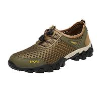 Crazboy Herren-Wanderschuhe, Wanderschuhe, atmungsaktive Sportschuhe aus Mesh, rutschfeste, verschleißfeste Outdoor-Wanderschuhe, Watschuhe, Angelschuhe, Strandschuhe, Reiseschuhe