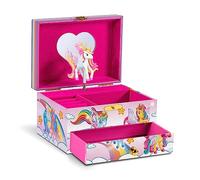 CRAZE Galupy Unicorn Schmuckkästchen Kinder mit Spieluhr , Schmuckschatulle Mädchen mit drehendem Einhorn, Schublade & Spiegel
