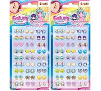 CRAZE STICKER EARRINGS Galupy Mermaid - Klebeohrringe Mädchen, Ohrringe zum aufkleben mit Meerjungfrauenmotiv, Mädchen Kinderschmuck (Packung mit 2)