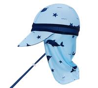 crazy bean Sonnenhut Kinder für Strand Schwimmbäder Schirmmütze mit Nackenklappe Sommermütze Fischerhut Lässig Sonnenhut für Junge Mädchen mit Verstellbarer Kinnriemen Regenhut