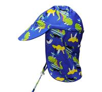 crazy bean Sonnenhut Kinder für Strand Schwimmbäder Schirmmütze mit Nackenklappe Sommermütze Fischerhut Lässig Sonnenhut für Junge Mädchen mit Verstellbarer Kinnriemen Regenhut