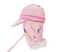 crazy bean Sonnenhut Kinder für Strand Schwimmbäder Schirmmütze mit Nackenklappe Sommermütze Fischerhut Lässig Sonnenhut für Junge Mädchen mit Verstellbarer Kinnriemen Regenhut