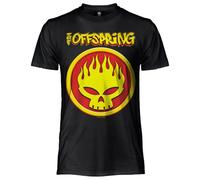 CRAZY FOR ROCK Herren Baumwolle Offspring-Shirt weich und atmungsaktiv schwarz T-Shirt, musikalisches Herren T-Shirt mit originellem und dauerhaftem Druck, Unisex Erwachsener Junge, schwarz, XXL