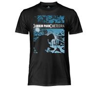 CRAZY FOR ROCK Linkin Park T-Shirt, offizielles Meteora-Design, Unisex, Baumwolle, reguläre Passform, für Erwachsene und Jungen, Schwarz , Large