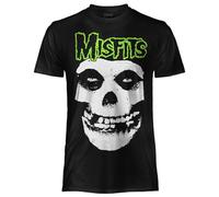 CRAZY FOR ROCK Misfits T-Shirt Classic Skull, offizielles Unisex-T-Shirt, regulär, aus Baumwolle, für Erwachsene und Jungen, Schwarz , XXL
