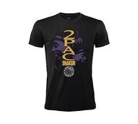 Crazy For Rock T-Shirt Tupac Shakur Rapper 2 Pack, offizielles Hip Hop T-Shirt, Uni, Schwarz, Violett, für Erwachsene, Jungen, Schwarz , XL