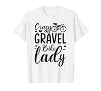 Crazy Gravel Bike Lady Bikepacking Girl T-Shirt