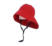 crazy4sailing Südwester Regenhut Herren & Damen Storm Rot L - Wasserdichter Segelhut mit Futter & Kinnband - Klassischer Ölzeug Regenhut für Segeln, Angeln & Outdoor - Winddicht & Atmungsaktiv