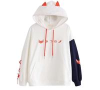 CRB Fashion Damen Teens Animal Anime Cosplay Cartoon Sweatshirt Shirt Kapuzenpullover Top Pullover Pullover, Fuchs Ii