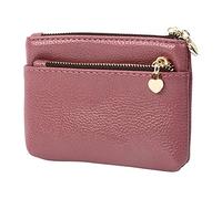 Creaher Geldbörse Damen Echtleder Münzbörsen Mini Geldbörse Münzbeutel Klein Mit Reißverschluss Kartenfächer Brieftasche