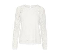 Kurzarmbluse CREAM "Bluse kurzarm CRKit", Damen, Gr. L, weiß (snow weiß), Obermaterial: 60% Nylon NY. 40% Baumwolle CO., Blusen (73205766-L) snow weiß