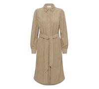 Cream Damen Cream Women's Shirt Dress Corduroy Long Sleeves Knee Length Regular Fit Belted Kleid