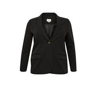 Cream Damen Kaffe Curve Women's Plus Size Blazer Classic Long Sleeves Jacke, Black Deep, 48