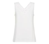 Cream Jerseytop CRTrulla Damen Jerseytop mit Spitze V-Ausschnitt Ärmellos Tanktop XS, Snow White