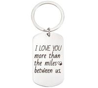 CREATCABIN Andenken Schlüsselanhänger Aus Edelstahl Wort Schlüsselring Gedenk Flugzeug Charm Anhänger Ferngespräche Inspirierende Geschenke Für Paare I Love You More Than The Miles Between US 2.8x5cm
