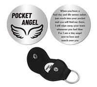 CREATCABIN Pocket Hug Token Geschenk Inspirierende Langstreckenbeziehung Doppelseitige Münze Inspirierende Geschenke Für Freunde Frauen Männer Bestie Tochter Sohn Mitarbeiter 3 x 3cm-Pocket Angel