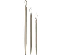 Creativ Company 42268 Garnnadeln für Wolle, L: 6+7+8,5 cm, 3 verschiedene Größen, grau