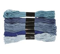 Creativ Company Creativ Company Stickgarn, Dicke 1 mm, Blau Töne, 6 Bündel