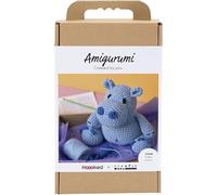 Creativ Company Amigurumi DIY Häkelset (Nilpferd - Blau, Hellblau)