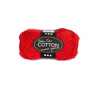 Creativ Company Cotton yarn Size 8/8 L: 80-85 M Dark red - 50gr.