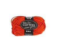 Creativ Company Cotton yarn Size 8/8 L: 80-85 M Red - 50gr.