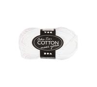 Creativ Company Cotton yarn Size 8/8 L: 80-85 M White - 50gr.