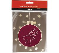 Creativ Company DIY Sets Sticken & Nadelstanzen Mini Kreativ Set Sticken Rentier Kreativ Box