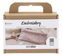 Creativ Company DIY Sets Sticken & Nadelstanzen Mini Kreativ Set Sticken, Staubrosé, Clutch, Kreativ Box