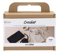 Creativ Company DIY Sets Stricken & Häkeln Mini Kreativ Set Häkeln, Tasche mit Rose, Kreativ Box