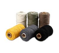 Makramée-Kordel, L 55 M, D 4 mm, Sortierte Farben, 6x330 g/ 1 Pck