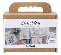 Creativ Company Mini Kreativ Set Sticken, Gemälde mit Stickerei, sortierte Farben