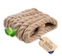 Creative Deco Juteseil Juteschnur | 30m Lang (Personalisierung alle 5m möglich) | 24mm Dickes Seil | Jute Hanfseil Tau Schnur | Gedreht Garn Kordel Naturfaser | Braunes Deko Seil Handlauf DIY Garten