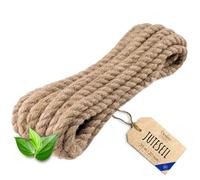 Creative Deco Juteseil Juteschnur | 35m Lang (Personalisierung alle 5m möglich) | 20mm Dickes Seil | Jute Hanfseil Tau Schnur | Gedreht Garn Kordel Naturfaser | Braunes Deko Seil Handlauf DIY Garten