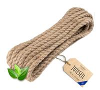 Creative Deco Juteseil Juteschnur | 40m Lang (Personalisierung alle 5m möglich) | 10mm Dickes Seil | Jute Hanfseil Tau Schnur | Gedreht Garn Kordel Naturfaser | Braunes Deko Seil Handlauf DIY Garten