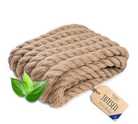 Creative Deco Juteseil Juteschnur | 50m Lang (Personalisierung alle 5m möglich) | 30mm Dickes Seil | Jute Hanfseil Tau Schnur | Gedreht Garn Kordel Naturfaser | Braunes Deko Seil Handlauf DIY Garten
