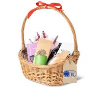 Creative Home Naturlig Oval Einkaufskorb Weidenkorb Schrägem mit Henkel | 37 x 30 x 37 cm (+/- 1cm) | Mittelgroß und Leicht | Handgeflochten | Universell und Langlebig Groß Osterkörbchen Geflochten