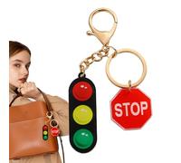 Creative Key Holder - Acryl Traffic Light Design, Durable Keychain, Fun Driver Keyfob, Backpack Pendant, Phone Charm | Key Holder Car Accessories Boys, School, Travel, Everyday Use, Gift, Teen