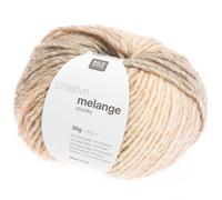50 g creative melange chunky Wolle Strickgarn Rico-Design, 90 m/50 g, Schal stricken (Fb. 01 wollweiß-creme)