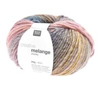 Creative Melange Chunky Häkel- und Strickgarn, 53% Schurwolle, 47% Polyacryl, 50 g (Flieder-Grün)