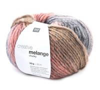 Creative Melange Chunky Häkel- und Strickgarn, 53% Schurwolle, 47% Polyacryl, 50 g (Grau-Rosa)