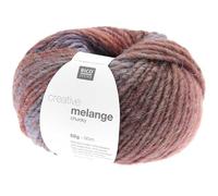 Creative Melange Chunky Häkel- und Strickgarn, 53% Schurwolle, 47% Polyacryl, 50 g (Rost-Grün)