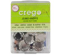 Crego Jeans-Knöpfe 8 Stück 17mm
