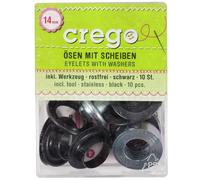 Crego Ösen mit Scheiben 10 Stück 14mm