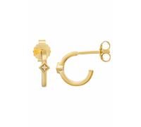 Cai Creole 925 Sterling Silber Vergoldet Raute Zirkonia 925/- Sterling Silber Zirkonia Zirkonia 1,0Cm Glänzend